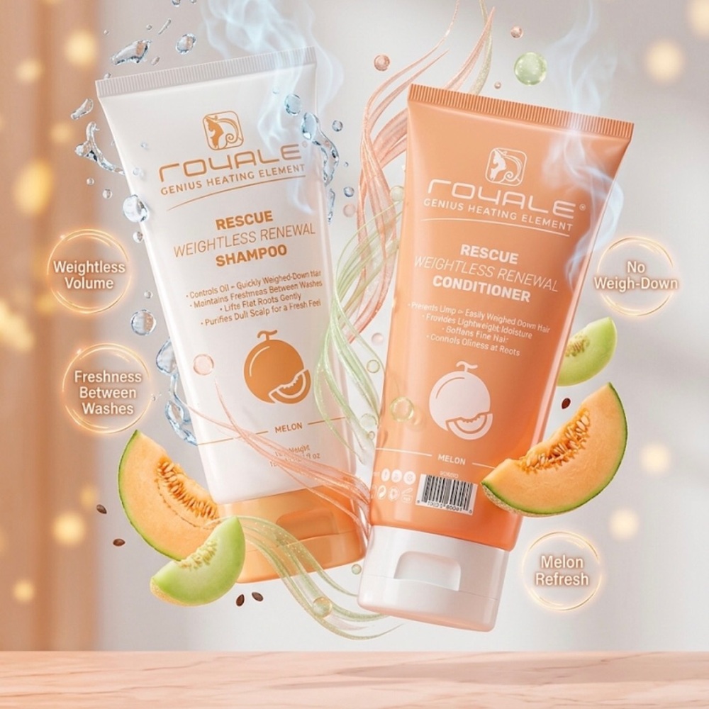 Rescue Weightless Renewal Shampoo & Conditioner - Melon (Orange/White)
